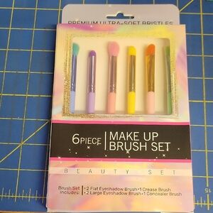 Beauty Set 6-Piece Makeup Ultra Soft Brush Set - Multicolor New Sealed Box